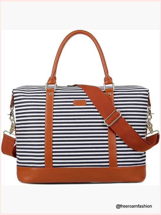 Handbags - Canvas Travel Weekender Duffel Tote Carry-on Overnight Bag